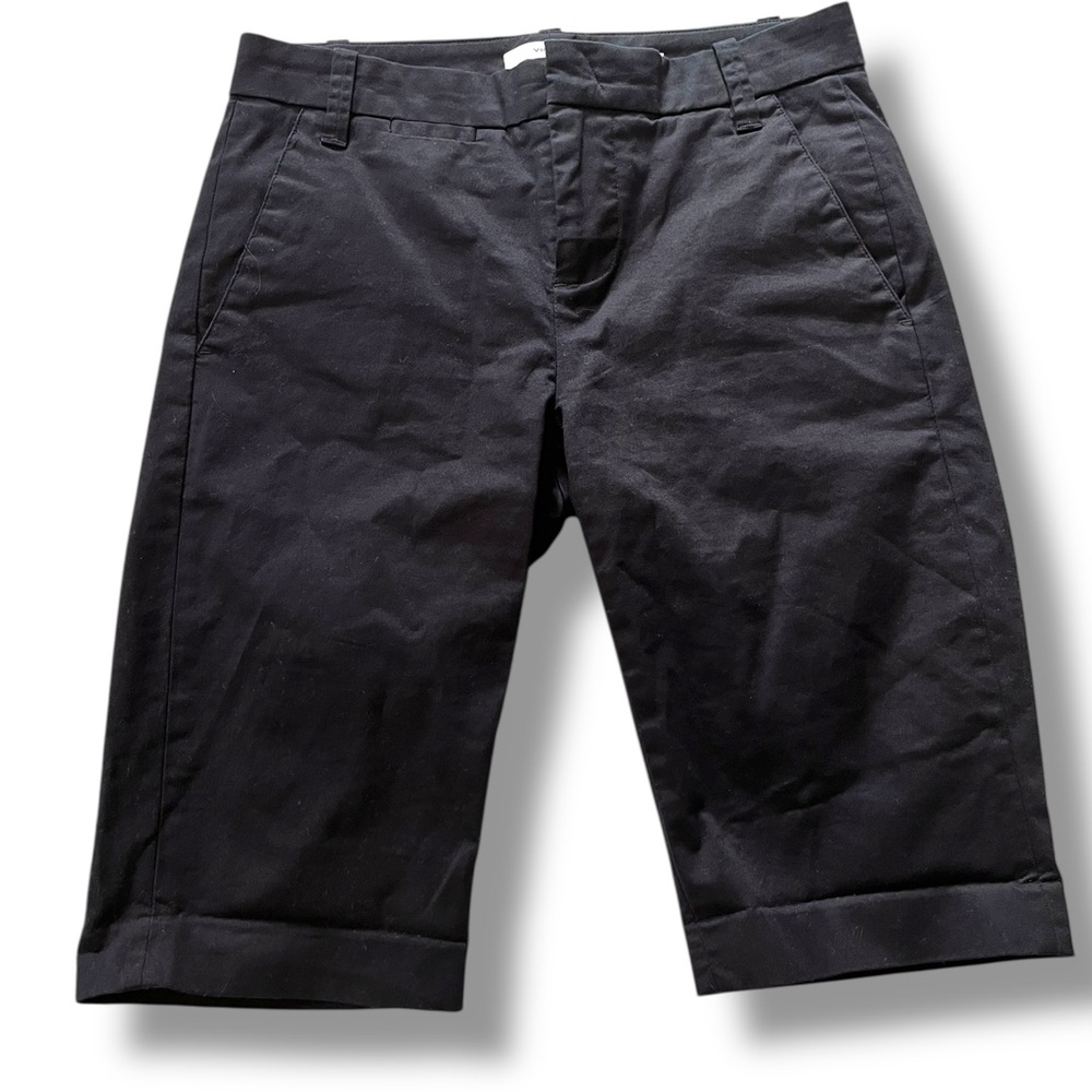 Vince Bermuda Golf Shorts Black Cotton Knee Length Size 00